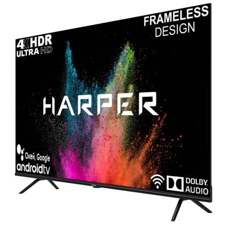 Телевизор Harper 75" 75U770TS черный LED