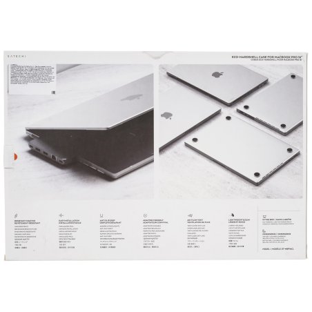 Чехол для ноутбука 16" Satechi Eco Hardshell прозрачный пластик (ST-MBP16CL)