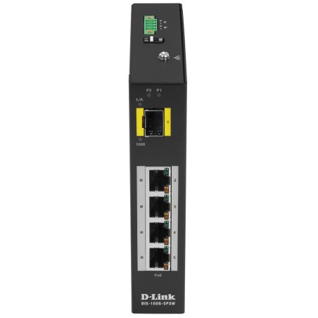 Коммутатор D-Link DIS-100G-5PSW/A1A Промышленный неуправляемый коммутатор с 4 портами 10/100/1000Base-T, 1 портом 1000Base-X SFP, функцией энергосбере