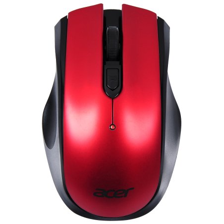 Мышь беспроводная Acer OMR032 черный/красный, 1600 dpi, радиоканал, USB, кнопки - 4