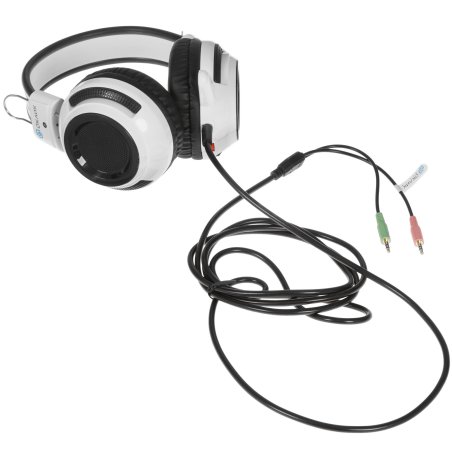 Наушники с микрофоном Oklick HS-G300 белый/черный 2.5м мониторы