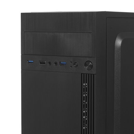 Компьютерный корпус Miditower ExeGate AA-442U2-AA400 (ATX, AA400 8 см, 1*USB+2*USB 3.0, аудио, черный)