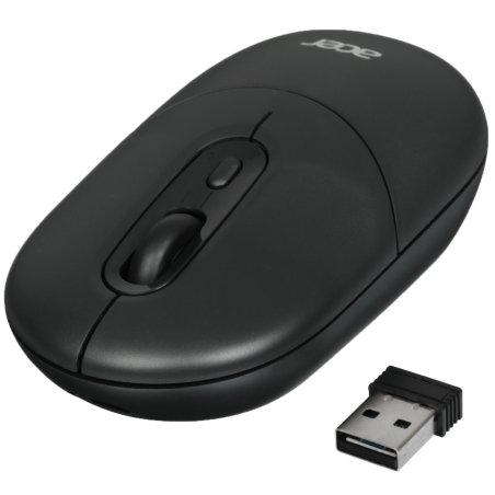 Мышь беспроводная Acer OMR301 черный, 1600 dpi, радиоканал, Bluetooth, USB, кнопки - 4