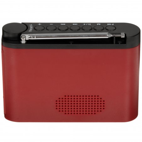 Радиоприемник Perfeo цифровой ТАЙГА FM+ 66-108МГц/ MP3/ встроенный аккум,USB/ бордовый (I70RED) PF_C4940