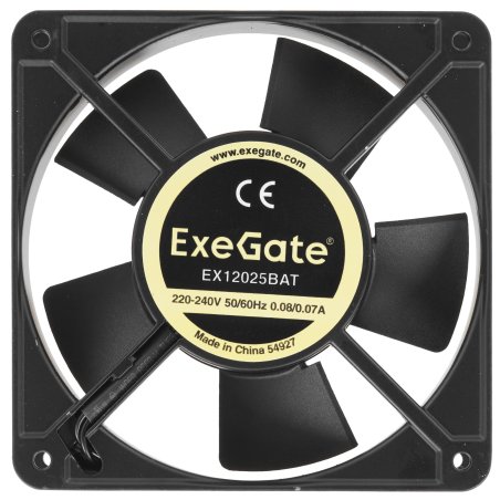 Вентилятор для корпуса ExeGate EX12025BAT черный, 120 мм, 2200 об/мин, 32 дБ