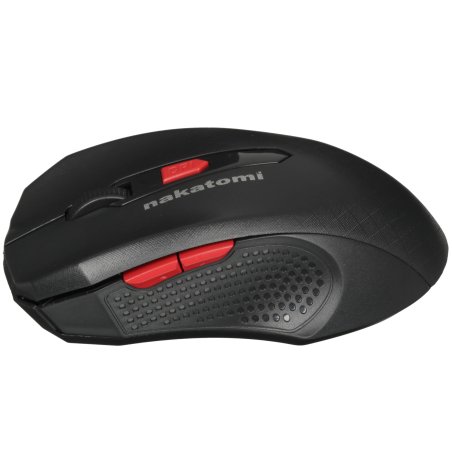 Мышь беспроводная Nakatomi MRON-07U черный, 1600 dpi, радиоканал, USB, кнопки - 5