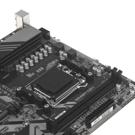 Материнская плата Gigabyte B840M D2H, AM5, AMD B840, 2xDDR5, 4xSATA, 2xM.2, 1xPCIe 4.0 x16, 1xPCIe 3.0 x4, 1xHDMI, 1x2.5Gb LAN, 2xUSB-A 5Gbps, 8xUSB-A 2.0, 3x3.5 мм, 7.1, mATX