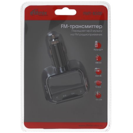 Автомобильный FM-модулятор Ritmix FMT-B200 черный SD BT USB (80000765)