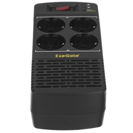 Стабилизатор ExeGate Power AD5000-1000 (1000VA/500W, диапазон 150...280В, 4 евророзетки)