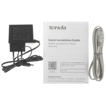 Двухдиапазонный гигабитный Wi-Fi 7 роутер Tenda TE3L BE3600, до 688 Мбит/с на 2,4 ГГц + до 2882 Мбит/с на 5 ГГц