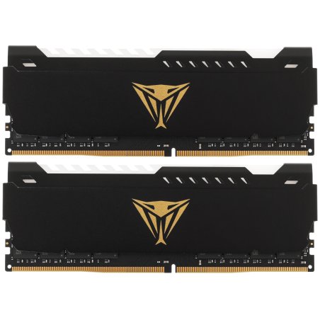 Оперативная память Patriot Viper Steel, DDR4, 32Gb (2x16Gb), 3200MHz, CL18, DIMM, с радиатором, RGb, черный
