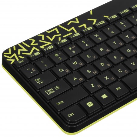 Комплект клавиатура+мышь Logitech MK240 Nano беспроводной, USB, 1000 DPI, чёрный