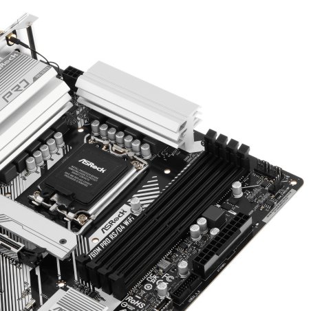 Материнская плата ASRock B760M Pro RS, Micro-ATX, LGA 1700, Intel B760, 4xDDR5, 4xSATA, 3xM.2, 1xPCI-E 5.0 x16, 1xPCI-E 3.0 x4, 1xHDMI, 1xDP, 1x 2.5Gb LAN, 3xUSB 3.2 Gen 1, 2xUSB 2.0, 3x3.5 мм, 7.1, ATX