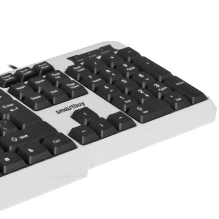 Клавиатура проводная Smartbuy (SBK-333U-WK) ONE USB с подсветкой бело-черная
