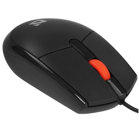 Мышь проводная Defender Delta MM-523 черный, 1000 dpi, USB, кнопки - 3