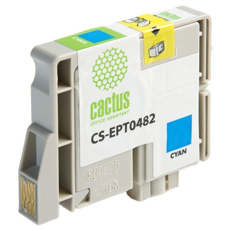 Картридж струйный Cactus CS-EPT0482 голубой (14.4 мл) для Epson Stylus Photo R200/R220/R300/R320/R340/RX500/RX600/RX620/RX640
