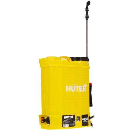 Опрыскиватель аккумуляторный Huter SP-12AC, аккумуляторный, ранцевый, 12л, желтый/черный