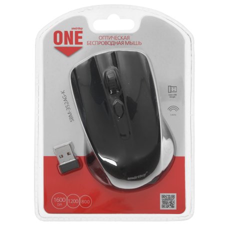 Мышь беспроводная Smartbuy ONE 352 черная SBM-352AG-K