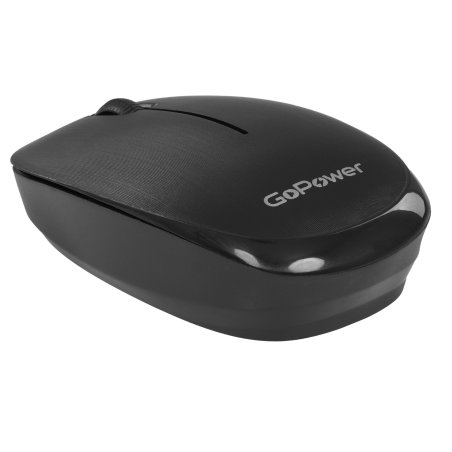 Мышь беспроводная GoPower GPM02 классическая USB черный (1/100)