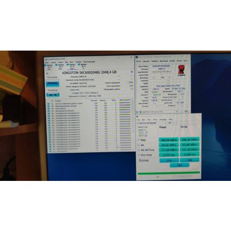 Накопитель SSD Kingston KC600, 1Tb, SATA III, 2.5", R/W 550/520