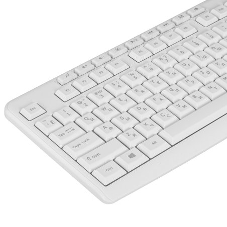 Клавиатура проводная Oklick 305M (1875227), USB, белый