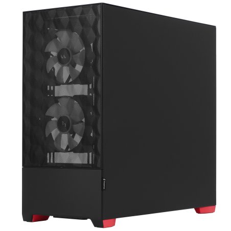 Компьютерный корпус без блока питания Fractal Design Pop Air RGb Magenta Core TG Clear Tint, Midi-Tower, 3x120мм RGb, 2xUSB-A 3.2 ATX, mATX, mITX черный/магента