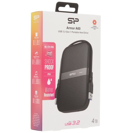 Жесткий диск Silicon Power Armor A60, USB3.0 4Tb, 2.5", черный