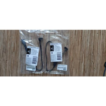 Кабель интерфейсный SATA Cablexpert CC-SATAM-DATA90-0.8M, 80см, угловой разъем, 7pin/7pin, защелка, пакет