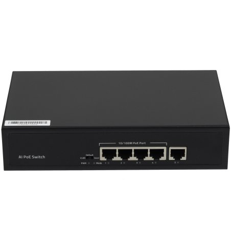 Коммутатор неуправляемый 4 PoE (802.3af) порта 10/100Мбит/с до 250 метров cat6 1Upl 60W GIGALINK GL-SW-F005-04P