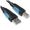 Кабель Vention USB 2.0 AM/BM - 1м. черный VAS-A16-B100