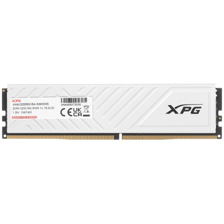 Оперативная память XPG Gaммix D35, DDR4, 8GB (1x8GB), 3200MHz, CL16, UDIMM, с радиатором, белый
