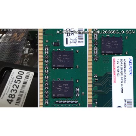 Оперативная память ADATA Premier, DDR4, 8GB (1x8GB), 2666MHz, CL19, DIMM