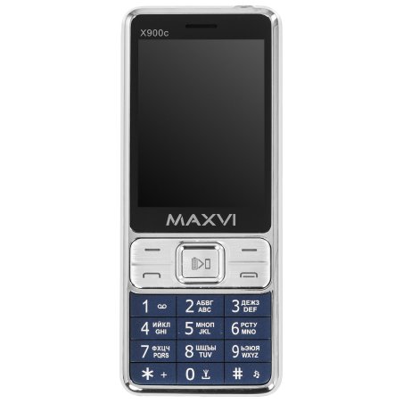 Мобильный телефон Maxvi E11 синий/серебристый