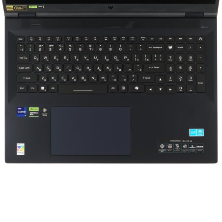 Ноутбук Acer Predator Helios 18 AI PH18-73-99GX черный 18"(2560x1600 miniLED (матовый, 240Hz, 3ms))/Intel Core Ultra 9 275HX(2.7Ghz)/64Gb/2Tb SSD/noDVD/Ext:NVIDIA GeForce RTX 5080(16Gb)/Cam/BT/WiFi/100WHr/war 1y/3.5kg/NoOS