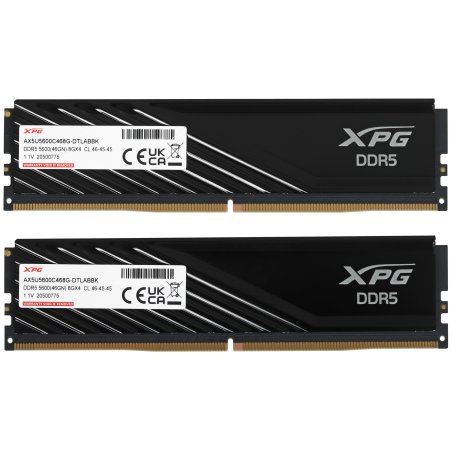 Оперативная память ADATA XPG Lancer Blade, DDR5, 16GB (2x8GB), 5600 MHz, CL46, ECC, с радиатором, черный
