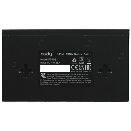 Коммутатор 8-Port 10/100 Mbps Desktop Switch, 8 10/100M RJ45 Ports, Loop Detection, Metal Case, Power Saving, Plug & Play