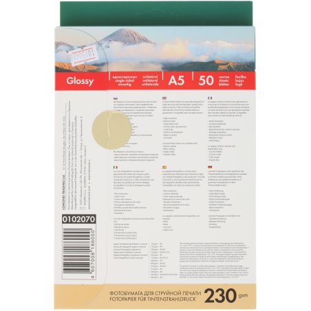 Фотобумага Lomond 0102068 A5/180г/м2/50л./белый матовое для струйной печати