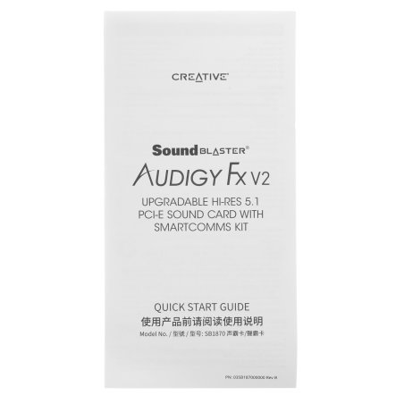 Звуковая карта Creative PCI-E Audigy FX V2 5.1 Ret