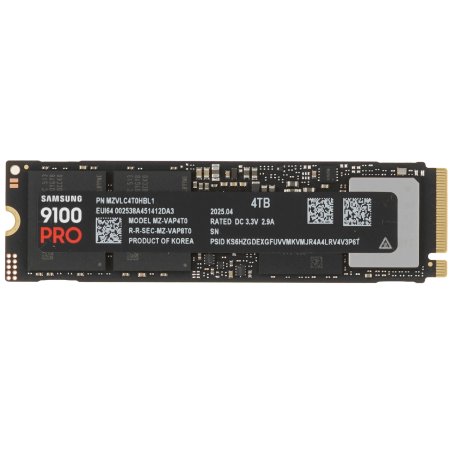 Накопитель SSD 4Tb Samsung 9100 PRO, M.2, PCI-E 5.0 x4, TLC 3D NAND R/W - 14800/13400 Mb/s