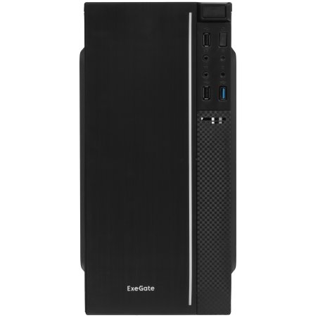 Компьютерный корпус Minitower ExeGate mEVO-9302-RGb (mATX, без БП, 2*USB+1*USB 3.0, HD аудио, черный с RGb подсветкой)
