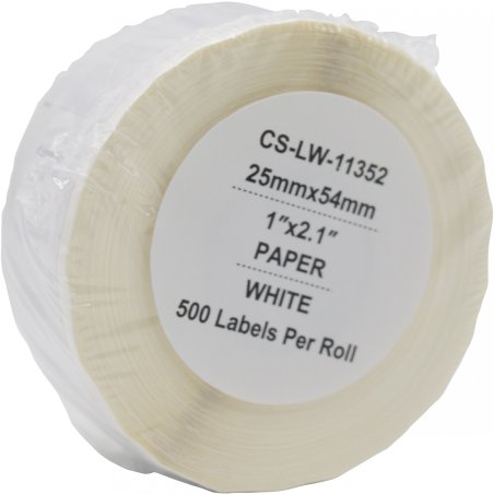 Этикетки Cactus CS-LW-11352 сег.:54x25мм черный белый 500шт/рул Dymo Label Writer 450/4XL