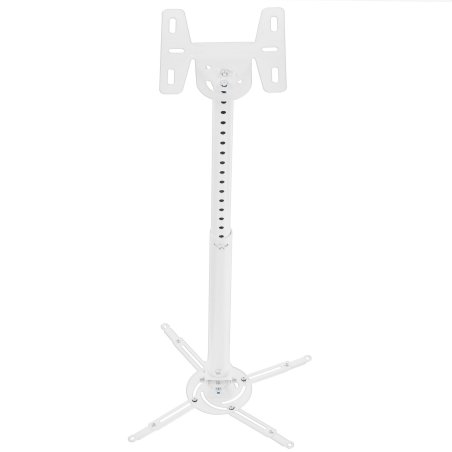 Универсальный потолочный комплект Wize WPC-W состоящий из крепления+штанги 61-96 cм+площадки к потолку для проектора, макс. расстояние между крепежн. отв. 370 мм, наклон +/-15°, поворот +/-15°, вращение 360°, до 12 кг, белый, рознич. упаковка