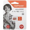 Карта памяти microSD GoPower 256Gb Class10 UHS-I (U3) 100 МБ/сек V30 без адаптера