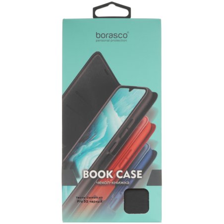 Чехол (флип-кейс) BORASCO Book Case, для Tecno Camon 18/18P, черный
