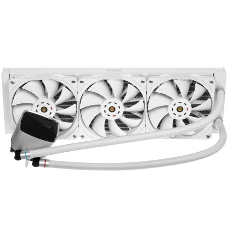 Система охлаждения/ PCCooler DS360 BK (310W, 360мм, LED temp., Black, ARGb Pump/ Fans: 3x120мм, 86.73CFM, 28dBA, 2200RPM/ Pump height 67мм, 28dBA, 3200RPM, Rad thickness 27мм/ S: 1851, 1700, 1200, 20XX, 115X, AM5, AM4)
