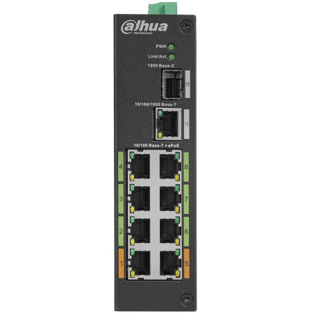 Коммутатор Dahua DH-S3228-24GT-240, 24×1 Гбит/с PoE+ + 2×1 Гбит/с + 2×1 Гбит/с SFP, неуправляемый