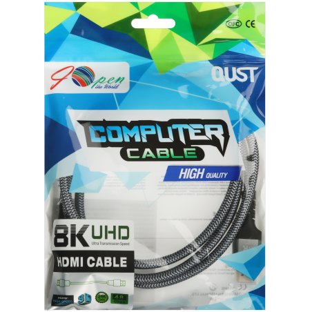 Кабель HDMI 19M/M,ver. 2.1 8KX60Hz (Econom) оплетка 1.5m iOpen <ACG859A-1.5>