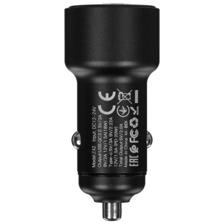 Автомобильная зарядка (от прикуривателя) HOCO Z42, PD20, QC3.0, один порт USB, один порт Type-C, черный