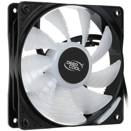 Вентилятор для корпуса DEEPCOOL RF120W DP-FLED-RF120-WH черный 120мм 1300rpm 22db 4-pin