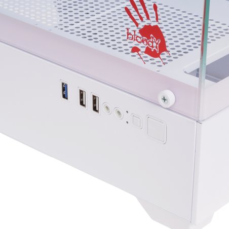 Корпус Bloody CC-125 белый без БП mATX 5x120мм 2xUSB2.0 1xUSB3.0 audio bott PSU